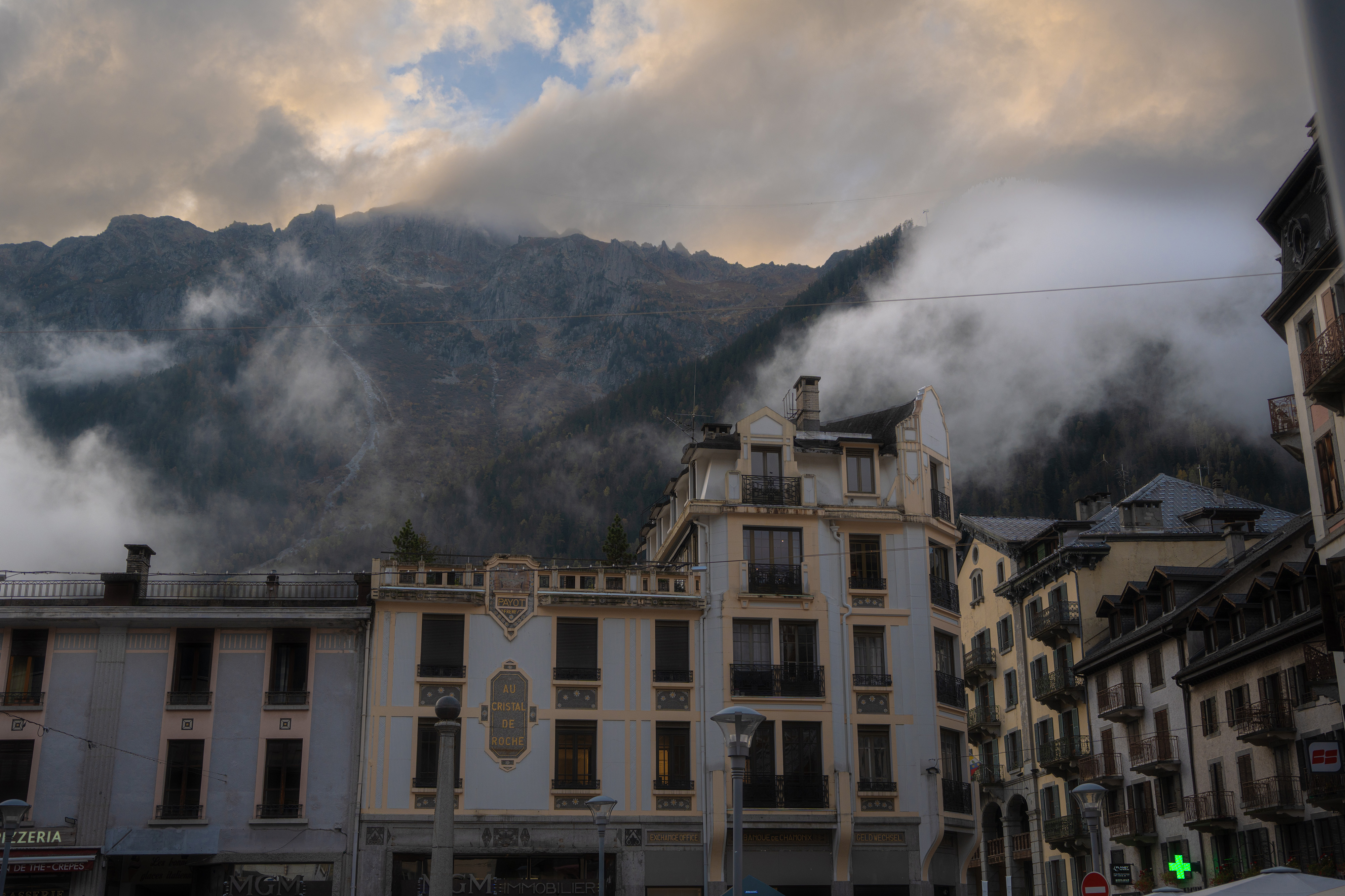 Cloud drama over the mountains at Chamonix