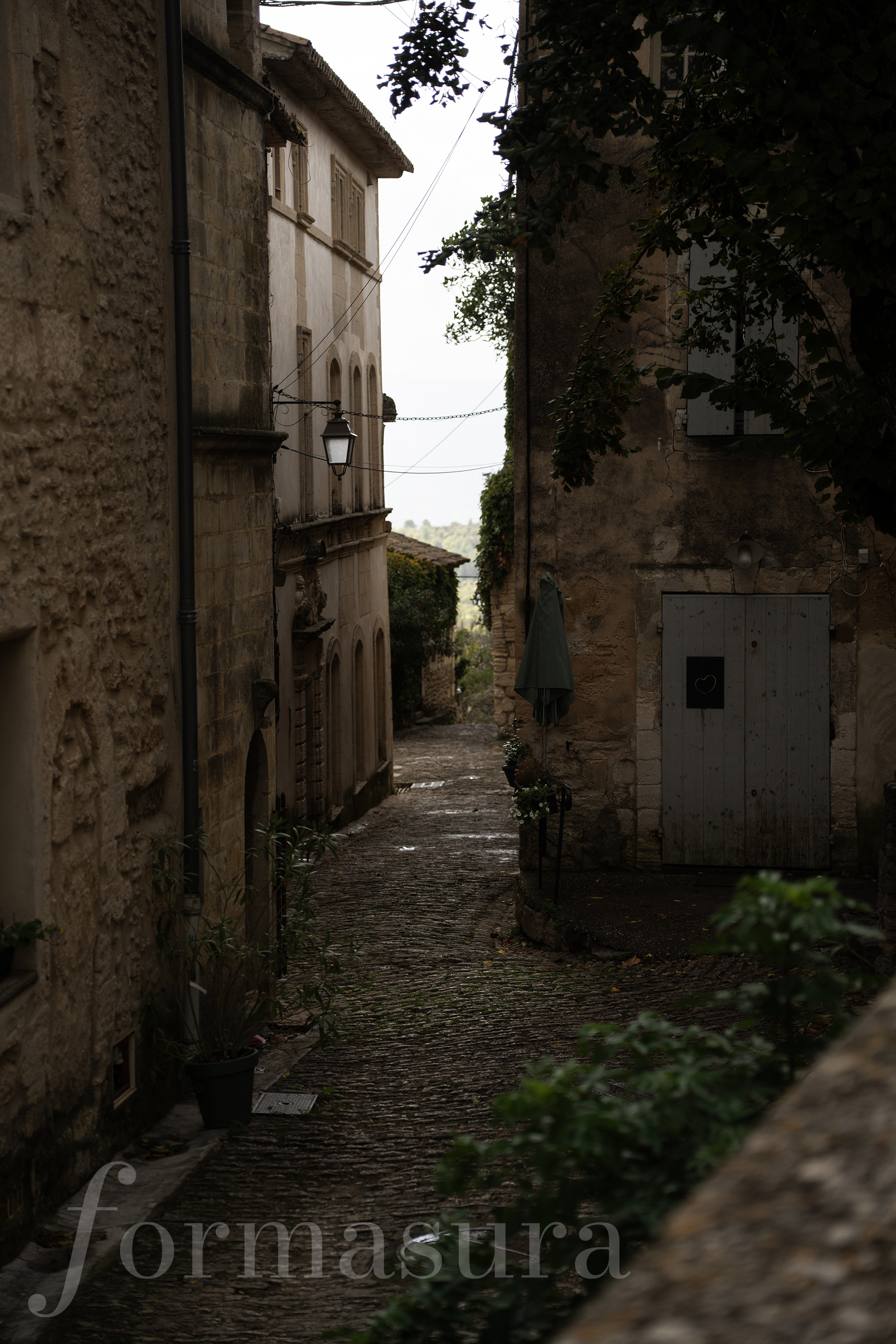 A stone alley in Gordes, France