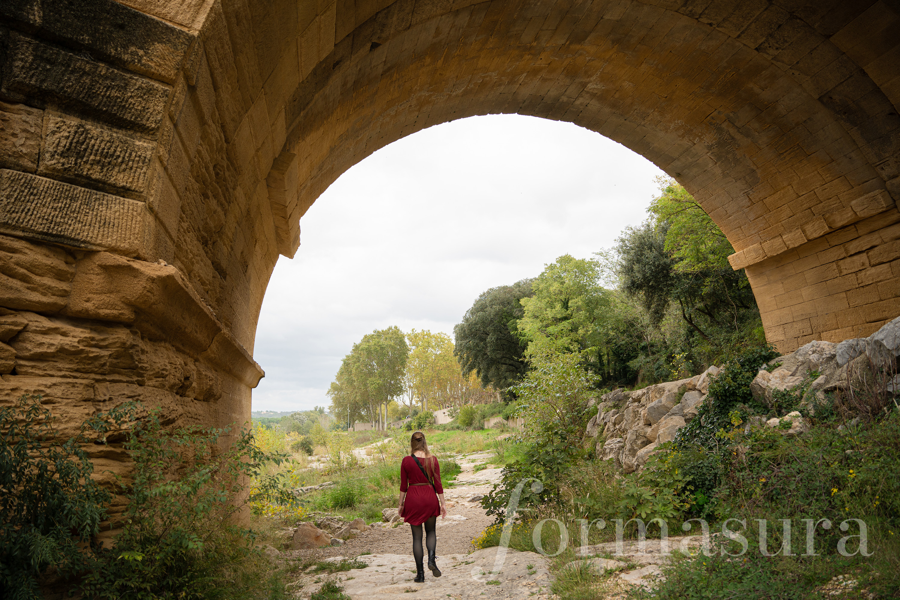 Pont du Gard from the ground, Vers-Pont-du-Gard