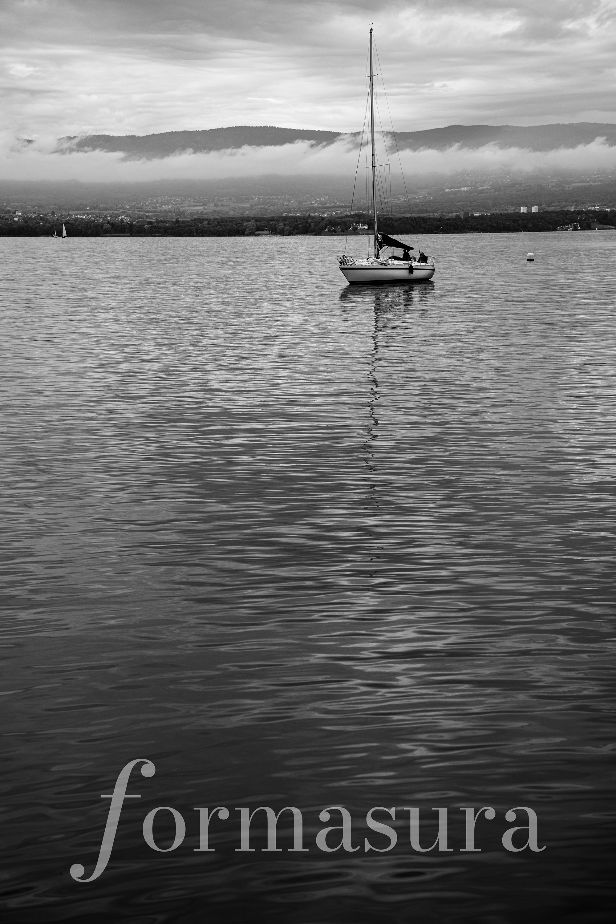 Sail boat on Lac L&eacute;man, Yvoire