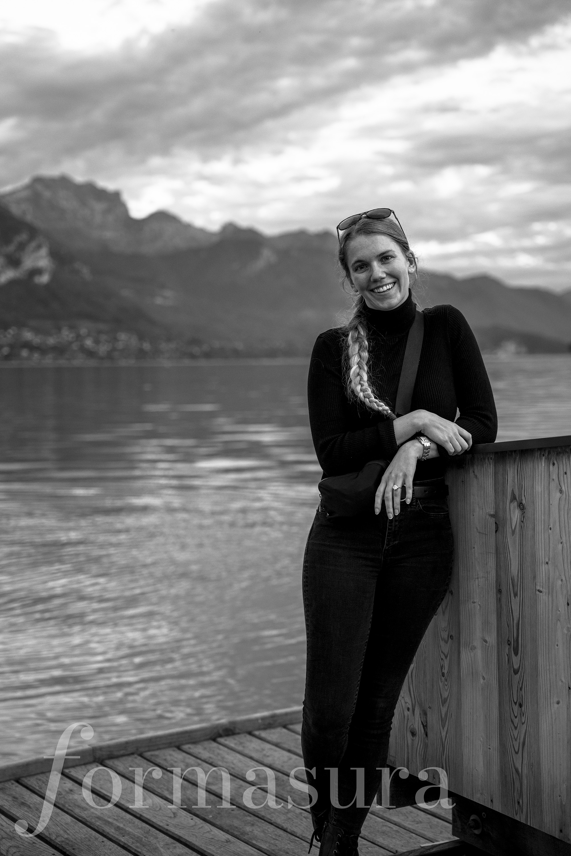 Portrait at the edge of Lake Annecy