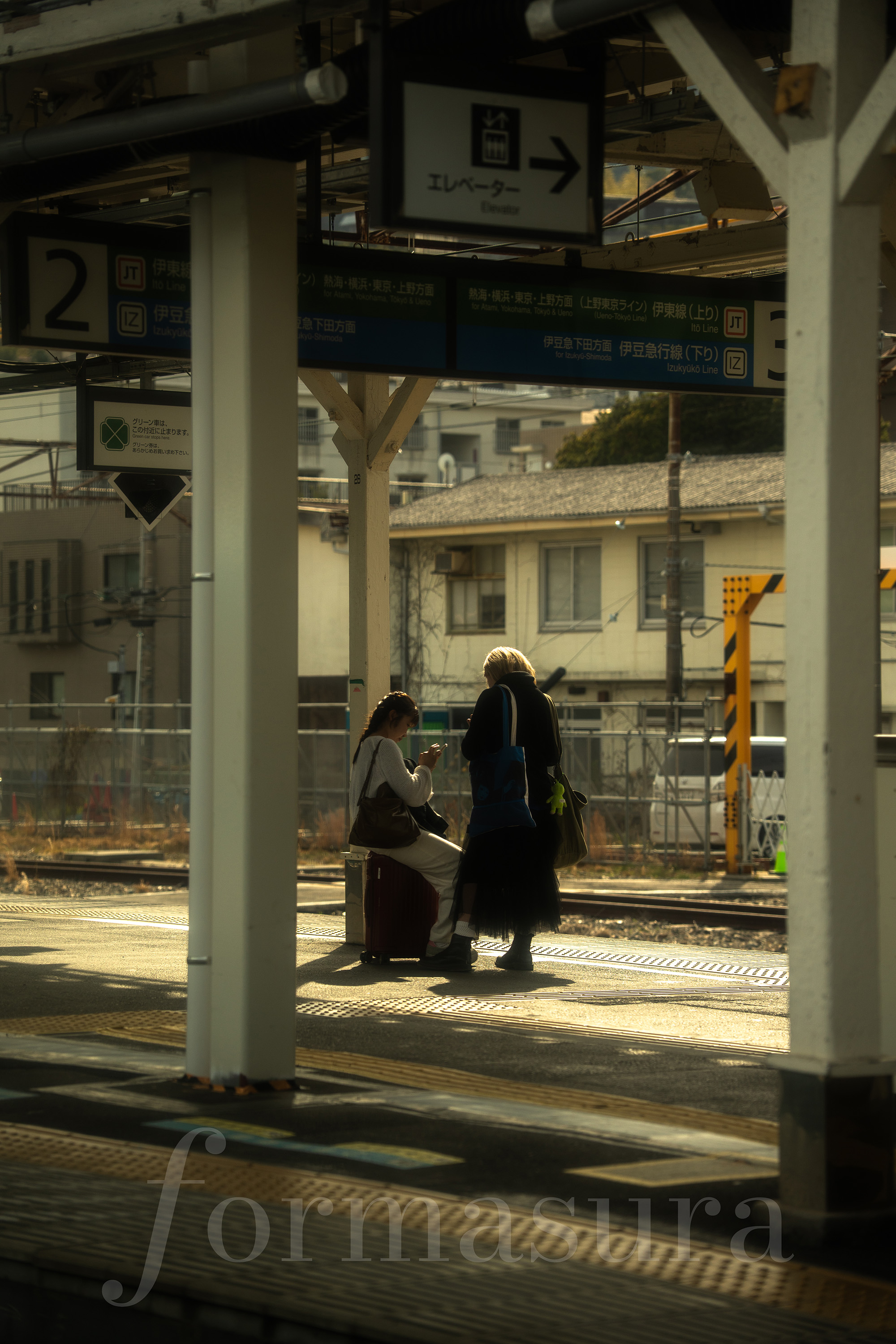 Train station platform, Japan